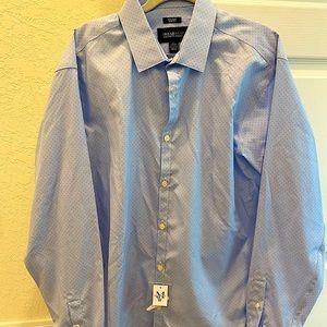 Kenneth Cole Mens Awareness Dress Shirt Button Down Light Blue 17 34/35 NWT